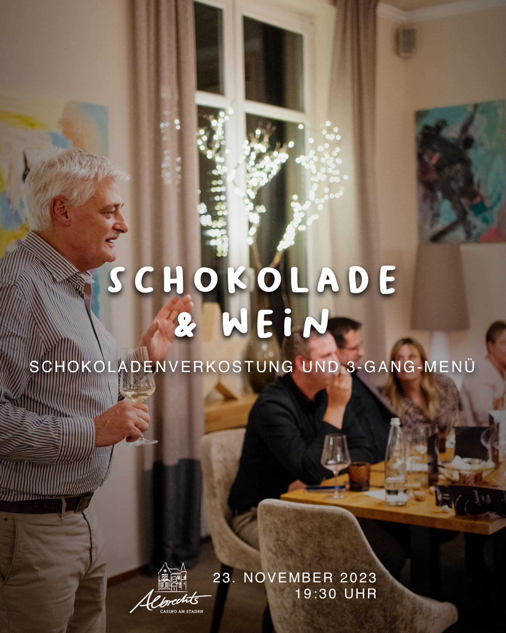 23. November Saarbrücken: Schokolade und Wein bei Albrecht's Casino am Staden