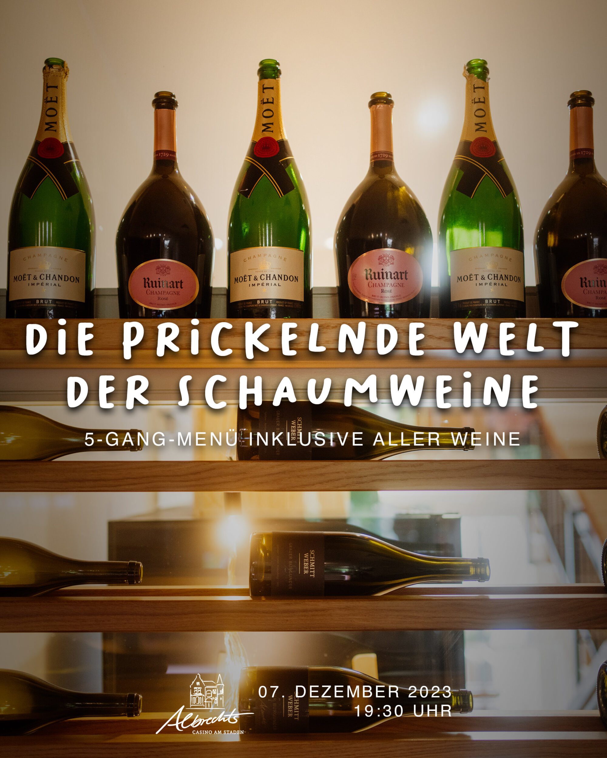 7. Dezember Saarbrücken: Die prickelnde Welt der Schaumweine: Champagner & Co., präsentiert von Master of Wine Frank Roeder